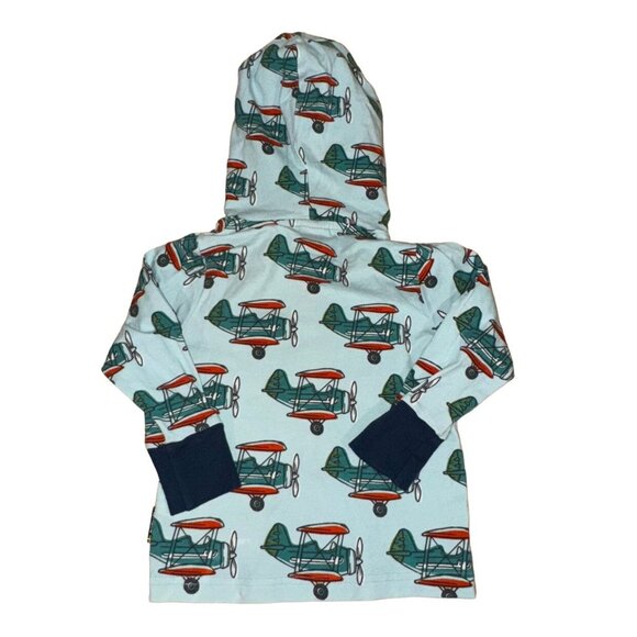 Maxomorra Hoodie Airplanes Size 86/92 18-24 Months - Picture 2 of 3